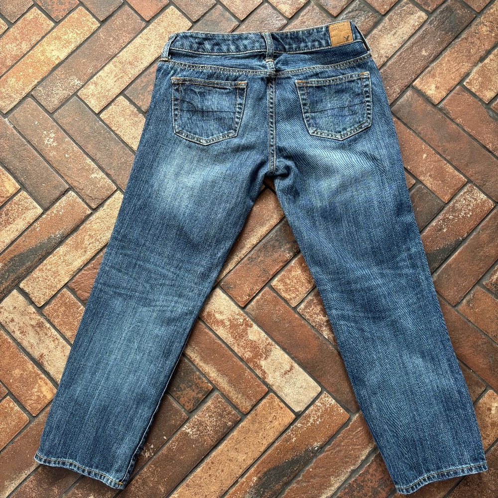 American Eagle Women’s Jeans Size 0 Low Rise Cropped / Ankle Blue Denim